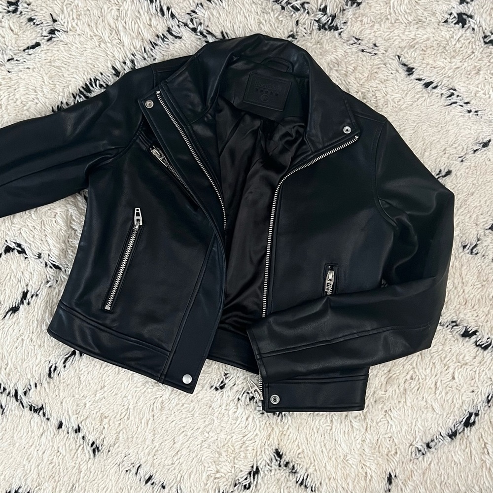 Black leather jacket